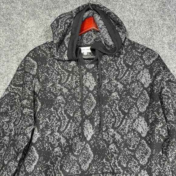 John + Jenn Sweater Womens Small Black Hooded Long Sleeve Rib Cuffs Pocket - Picture 4 of 8